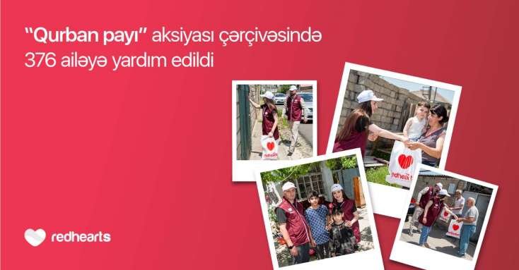 ​“Qurban payı” aksiyası çərçivəsində 376 ailəyə yardım edildi