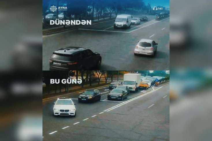 Bu ərazidə yeni hərəkət zolağı yaradıldı