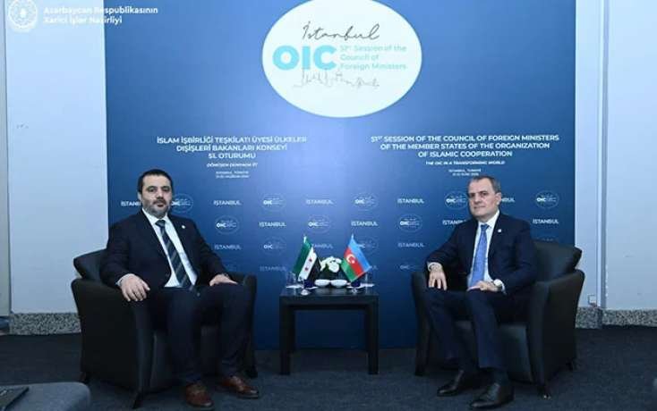 Bayramov suriyalı həmkarı ilə görüşdü