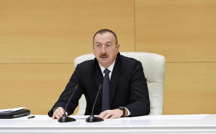 Prezident Yevlax Olimpiya İdman Kompleksindəki işlərlə tanış oldu