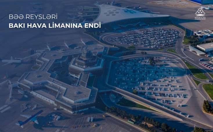 BƏƏ-yə uçan reyslər Bakı hava limanına yönləndirildi