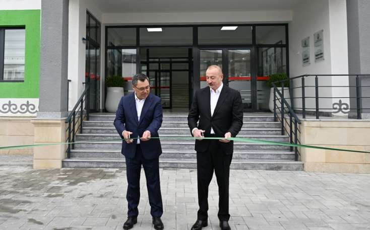 Azərbaycan və Qırğızıstan liderləri Xıdırlı məktəbinin açılışını etdi