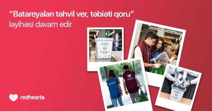​“Batareyaları təhvil ver, təbiəti qoru” layihəsi çərçivəsində 96 kq işlənmiş batareya toplanaraq təhvil verilib